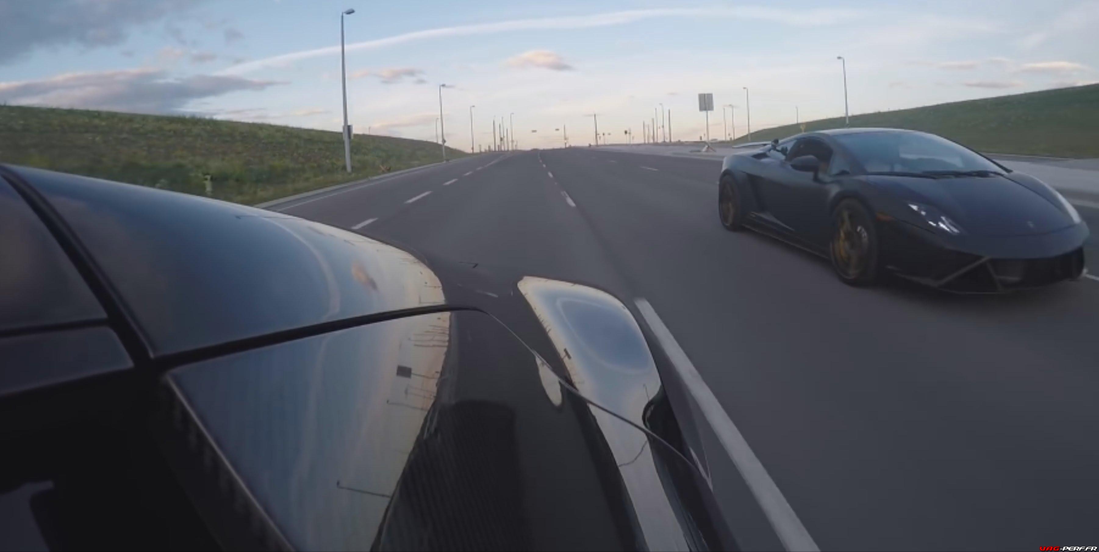 Une Audi R8 V10 De 800cv Contre Une Lamborghini Lp560 En
