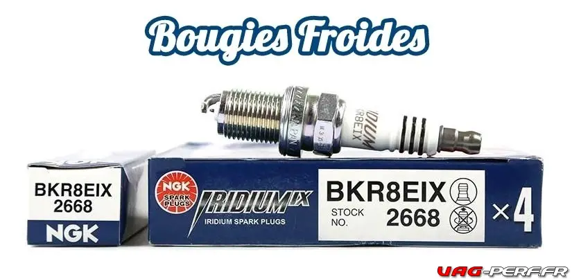 Bougies froides d'allumage NGK BKR8EIX pour le Stage 2 sur le moteur TFSI