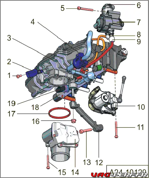 Tubulure d'admission Audi A3 TFSI (8P) S3, Golf 5 Gti, Seat Leon