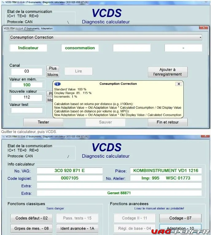 Correction de l’affichage de consommation de l’ODB