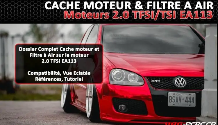 Ensemble de 4 Supports (rotules) pour cache moteur 2.0 TFSI EA113 - Pièce  100% origine VW