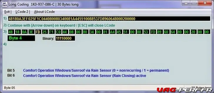 Tutoriel Vagcom EOS : fermeture Automatique des vitres en cas de pluie