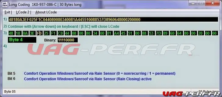 Tutoriel Vagcom EOS : fermeture Automatique des vitres en cas de pluie