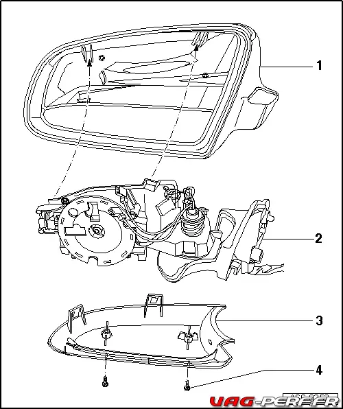 Rétroviseur droit pour Audi A3 Sportback 2008 à 2010 Flèche électri