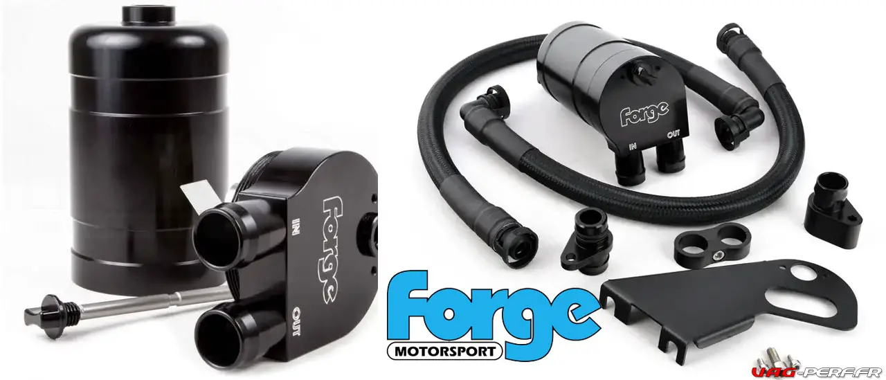 Le Kit complet : réservoir, support, durites et platines de fixation du Oil Catch Can Kit pour Audi B9 A4 Quattro 2.0TFSI de ForgeMotorsport