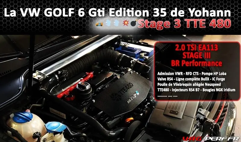 VW GOLF 6 Gti Edition 35 : Stage 3 TTE 480 de Yohann BR ...