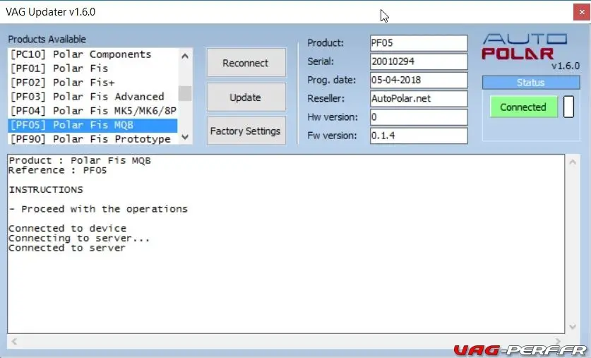 MISE A JOUR POLARFIS PF05 - TUTORIEL COMPLET EN PHOTOS