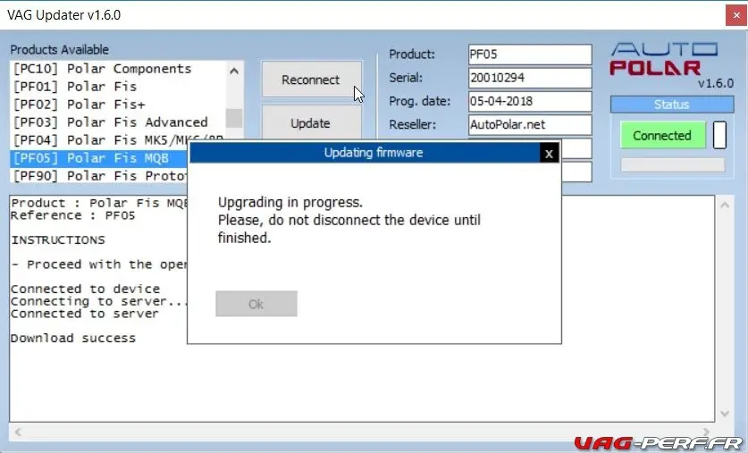 MISE A JOUR POLARFIS PF05 - TUTORIEL COMPLET EN PHOTOS