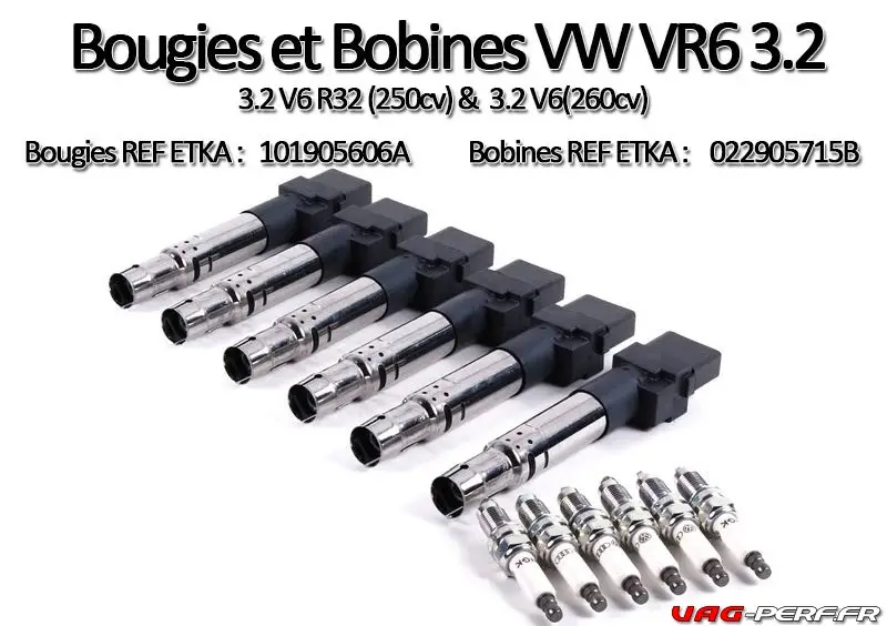 Bobine d'allumage origine pour moteurs V6 3.2 et 3.6 VR6 VAG