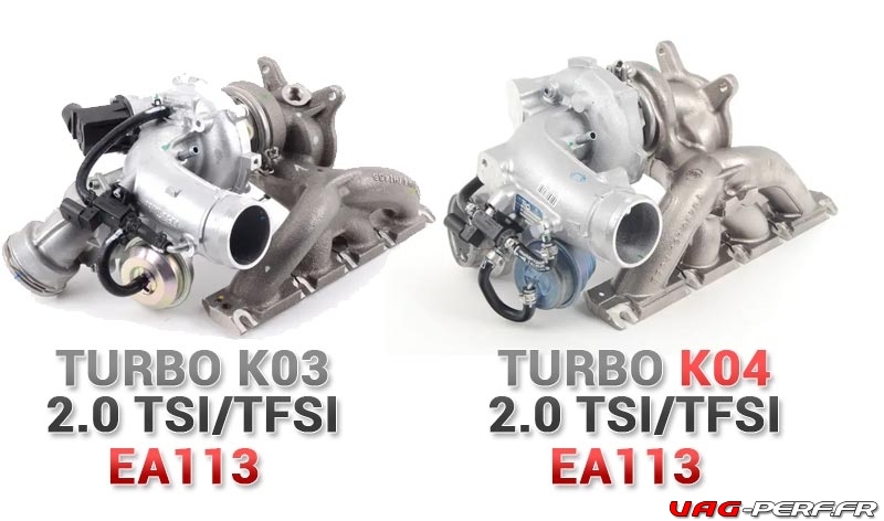 Les Turbos K03 et K04 que l'on retrouve sur notre moteur EA113