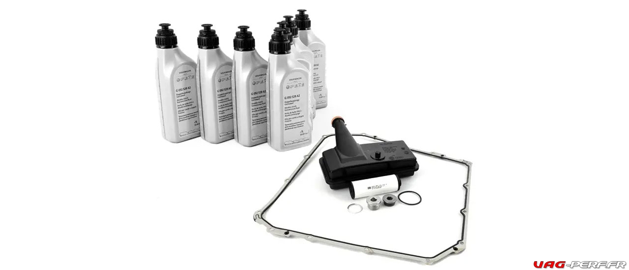 Kit d'entretien pour votre boite DSG7/DL501 0B5 : Huile de boite de vitesses ATF, Filtre, joints et tout le nécessaire pour la vidange d'huile de boite