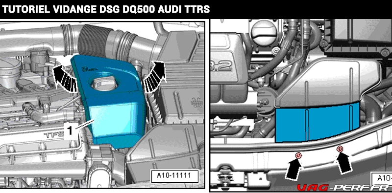 Tutoriel Vidange Boite de vitesses DSG7 DQ500 - Etape 3, démonter l'admission