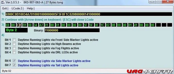 Daytime Running Lights via Side Marker Lights active