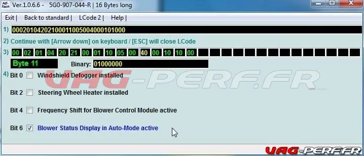 Blower Status Display in Auto-Mode active