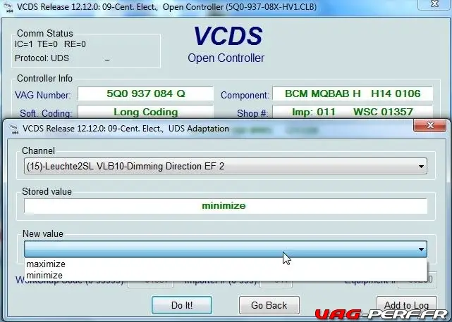 (15)-Leuchte2SL VLB10-Dimming Direction EF 2 VAGCOM GOLF 7