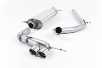 Demi-ligne (CatBack) - Sans silencieux intermédiaire - Sorties Twin GT80 - Tube 70 mm - Seat Ibiza Cupra 1.8TFSI (6P) - (2016 +) - SSXSE136 - Milltek Sport