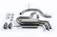 Demi-ligne (CatBack) - Sans silencieux intermédiaire - Homologué CE - Sorties Twin Jet 80 - Tube 70 mm - Seat Leon FR 2.0 T FSI 200 - 211CV - (2006 - 2013) - SSXVW147 - Milltek Sport